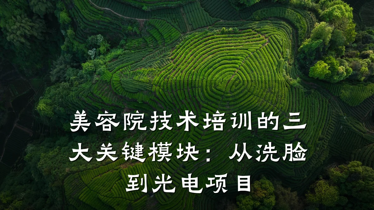 美容院技术培训的三大关键模块：从洗脸到光电项目