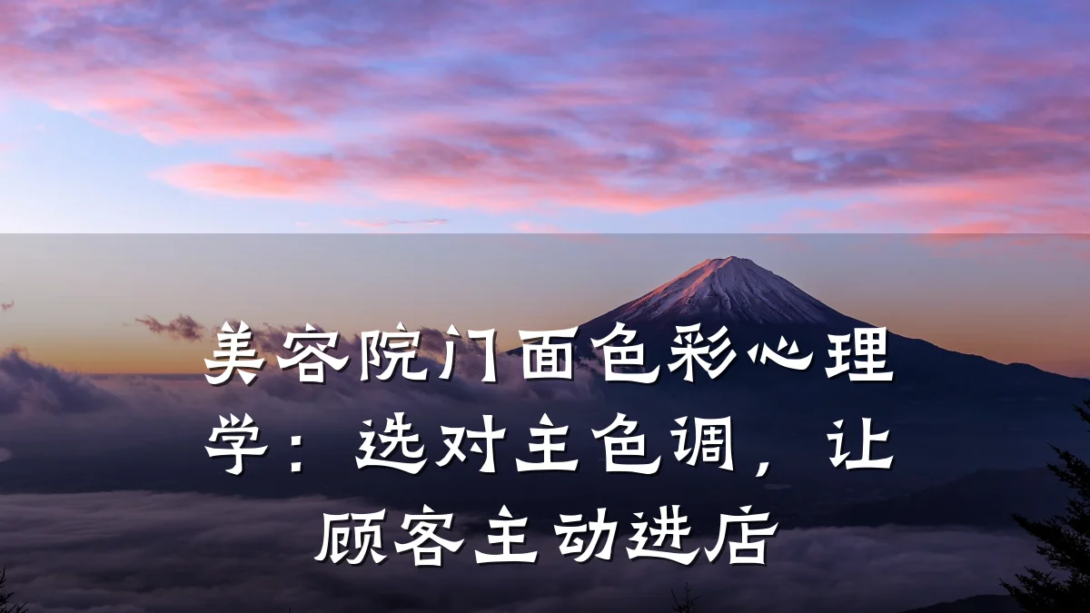 美容院门面色彩心理学：选对主色调，让顾客主动进店