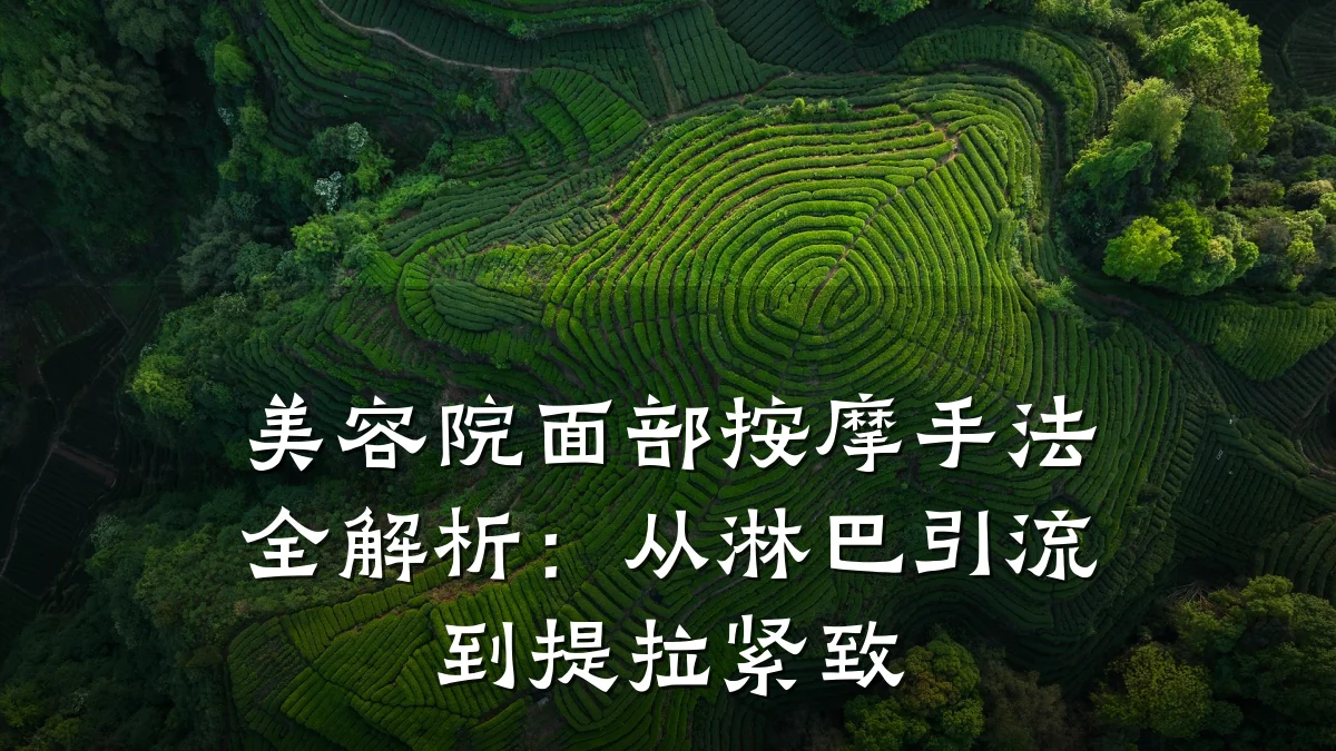 美容院面部按摩手法全解析:从淋巴引流到提拉紧致