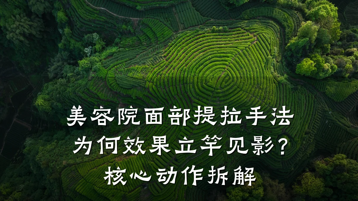 美容院面部提拉手法为何效果立竿见影?核心动作拆解