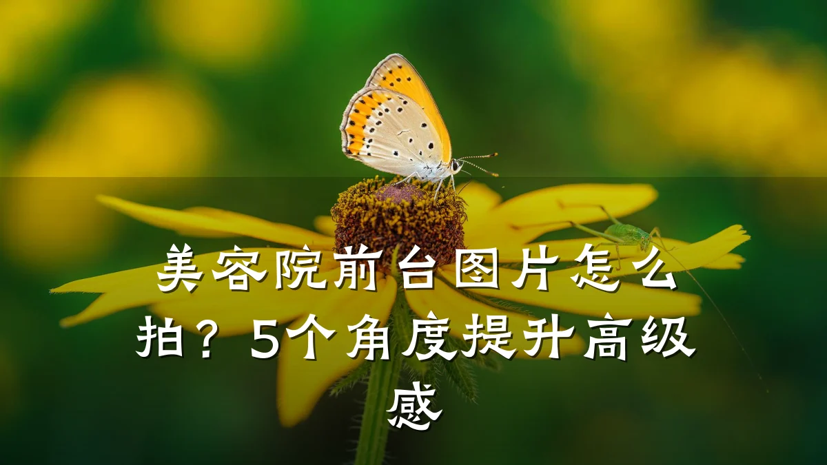 美容院前台图片怎么拍？5个角度提升高级感