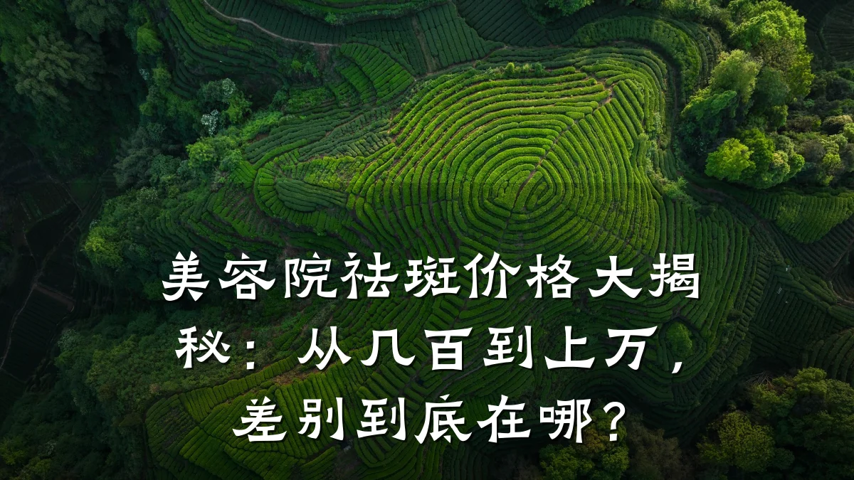 美容院祛斑价格大揭秘：从几百到上万，差别到底在哪？