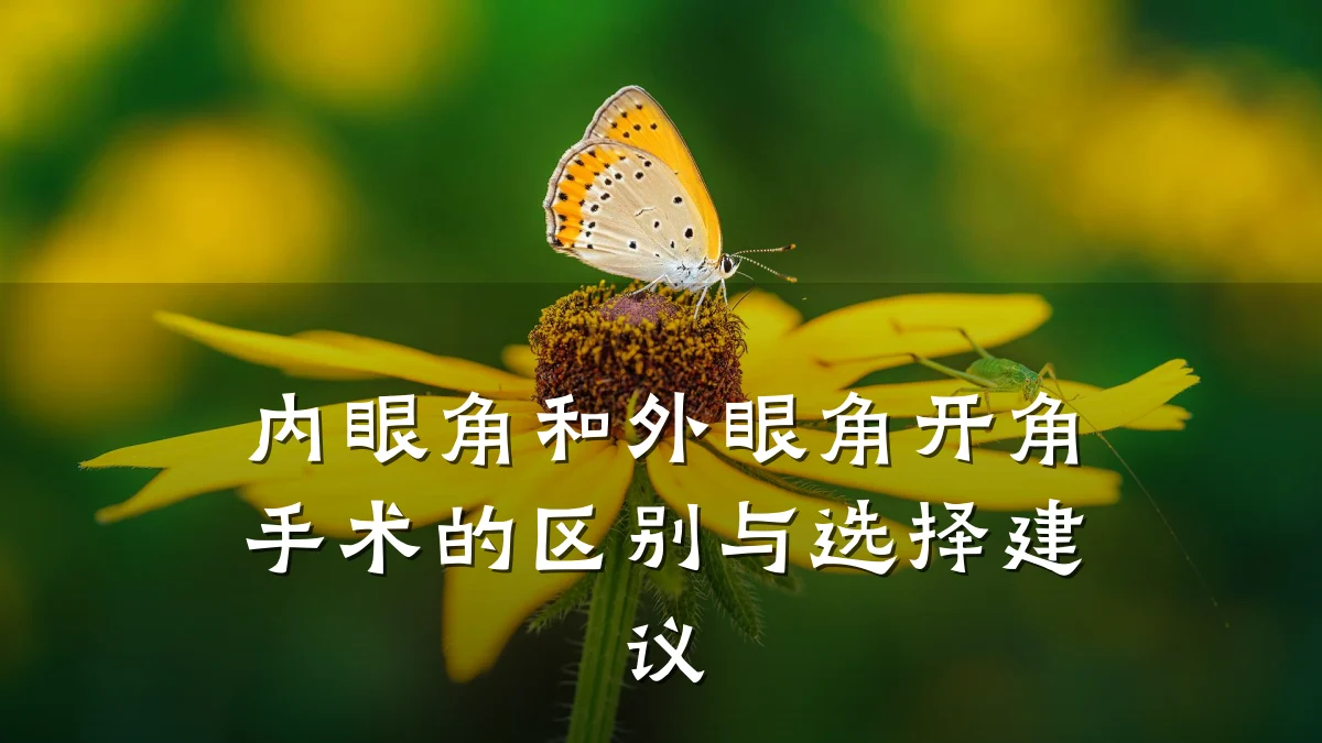 内眼角和外眼角开角手术的区别与选择建议