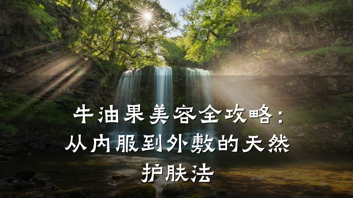 牛油果美容全攻略：从内服到外敷的天然护肤法
