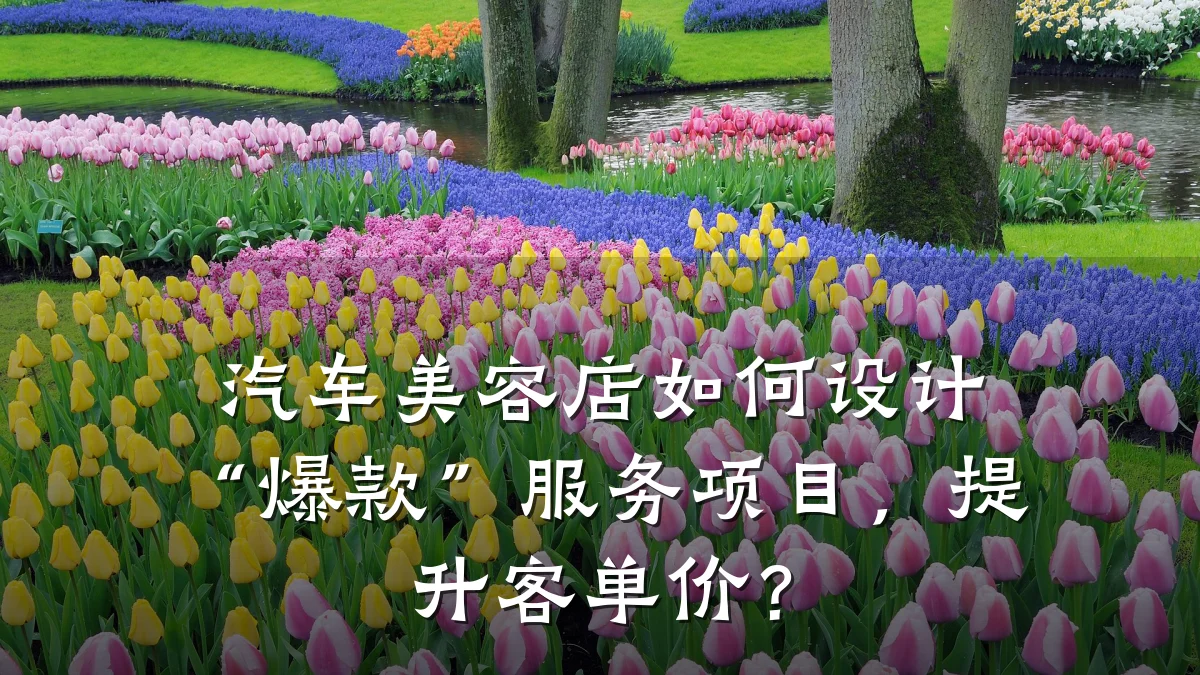 汽车美容店如何设计“爆款”服务项目，提升客单价？