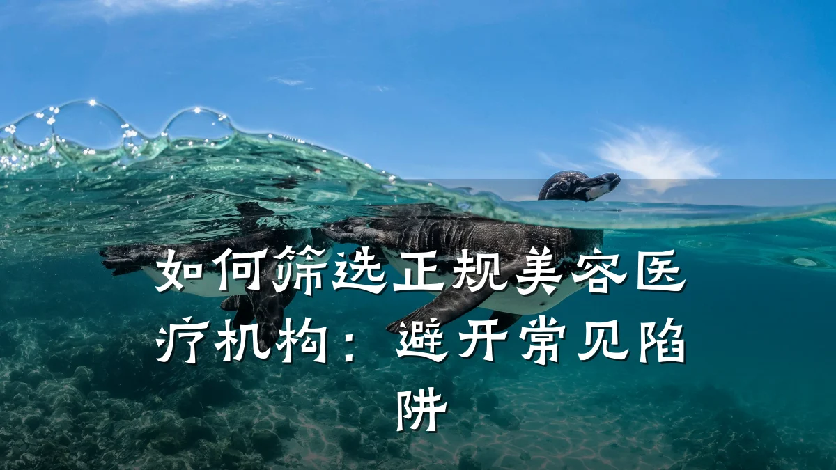 如何筛选正规美容医疗机构:避开常见陷阱