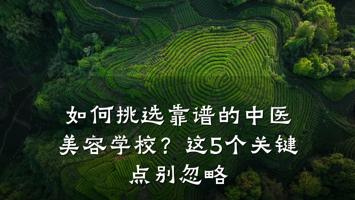 如何挑选靠谱的中医美容学校？这5个关键点别忽略