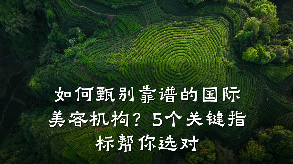 如何甄别靠谱的国际美容机构？5个关键指标帮你选对