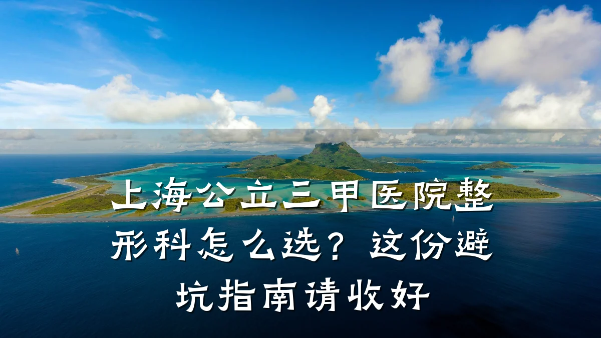 上海公立三甲医院整形科怎么选？这份避坑指南请收好