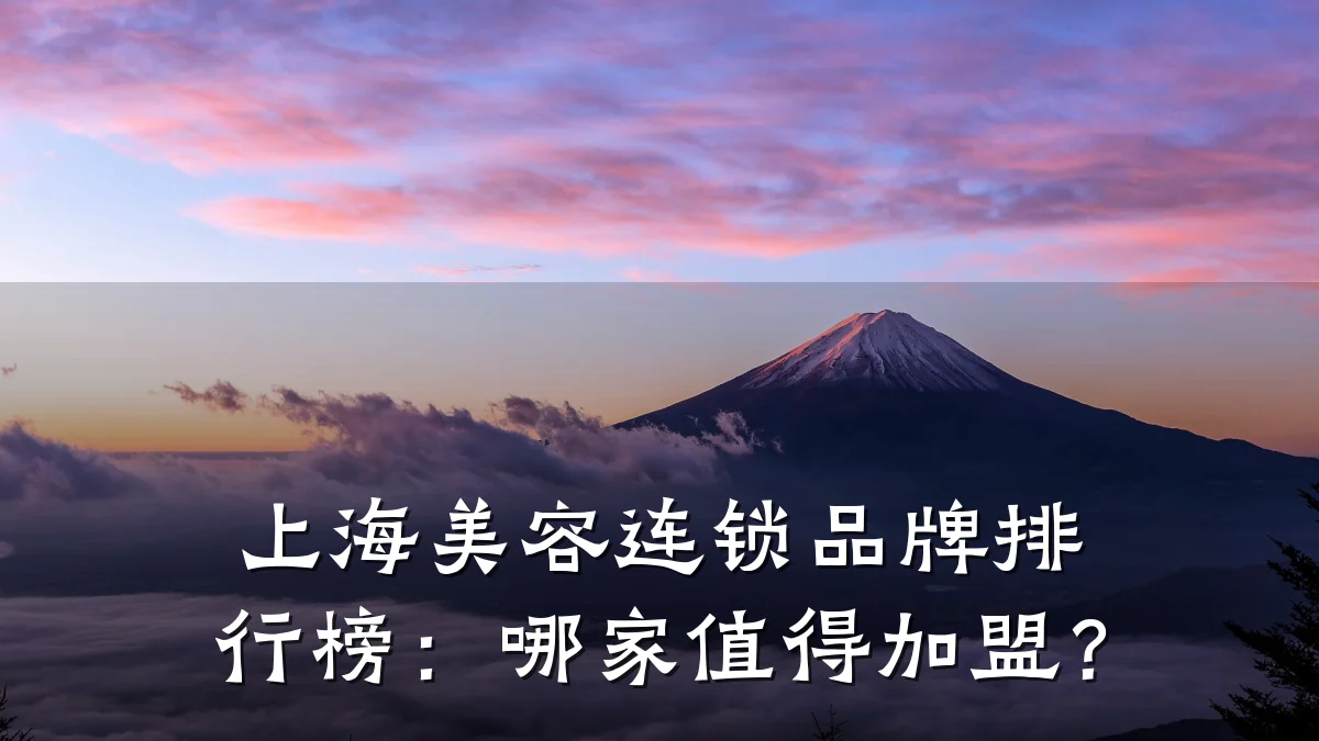 上海美容连锁品牌排行榜:哪家值得加盟?