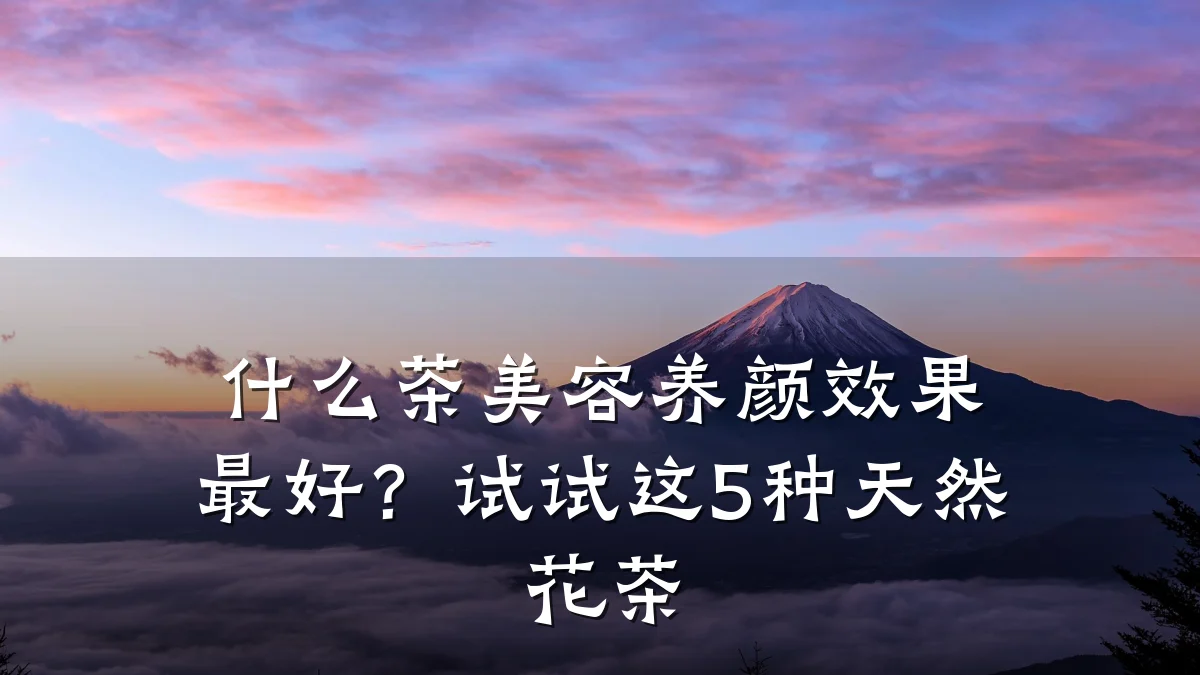 什么茶美容养颜效果最好？试试这5种天然花茶