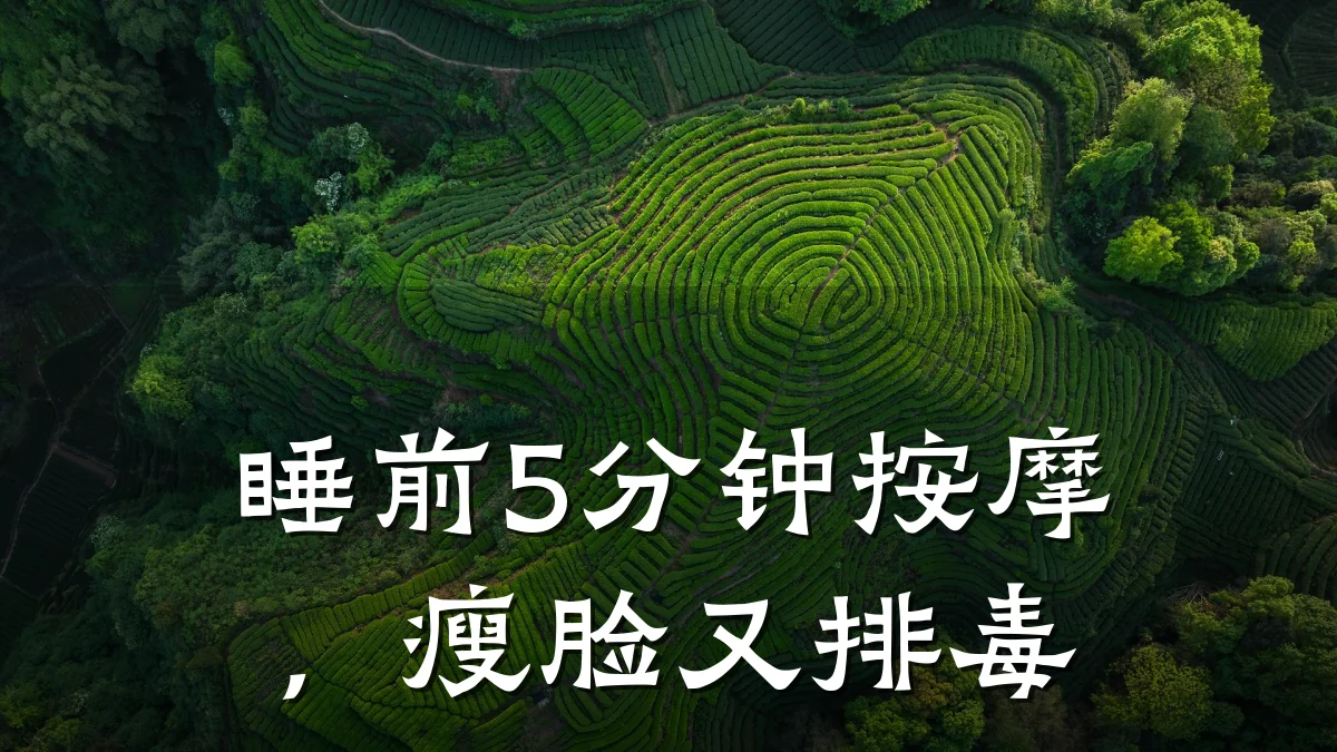 睡前5分钟按摩，瘦脸又排毒