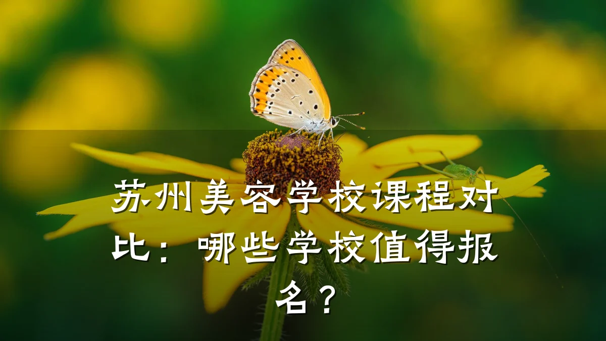 苏州美容学校课程对比：哪些学校值得报名？