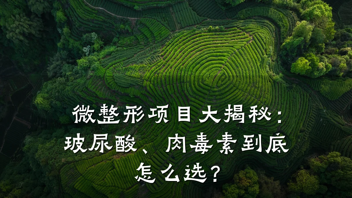 微整形项目大揭秘：玻尿酸、肉毒素到底怎么选？