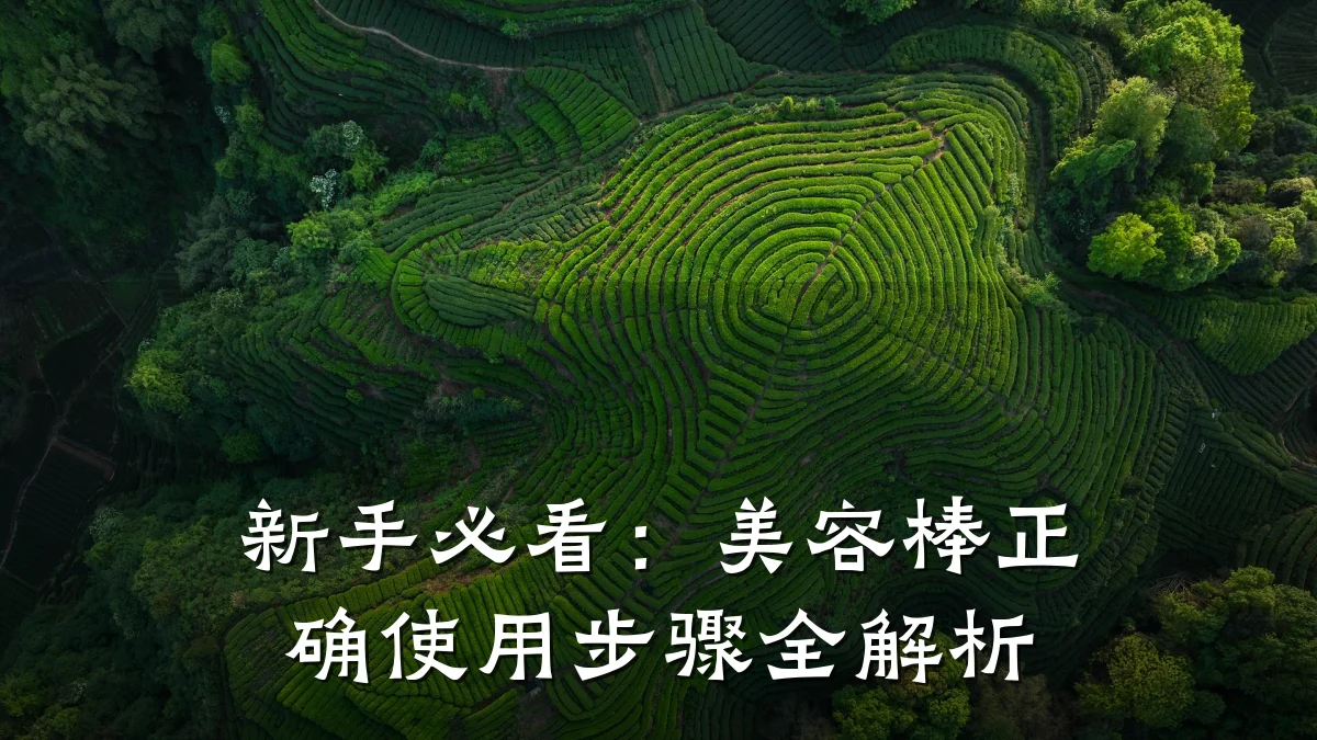 新手必看:美容棒正确使用步骤全解析