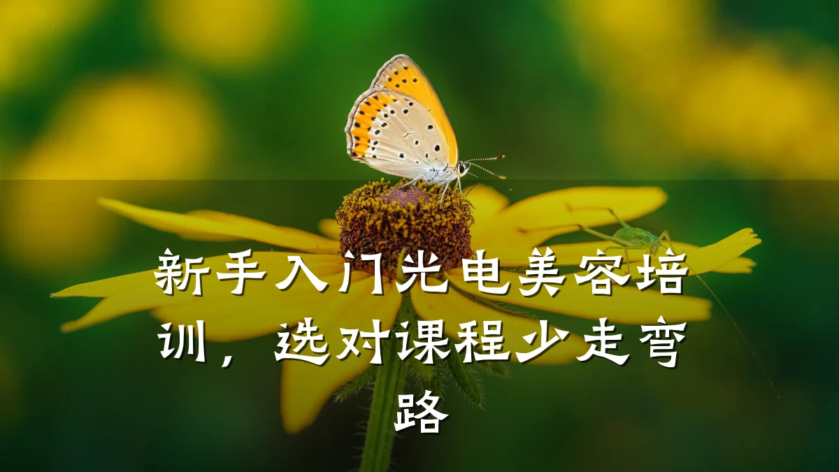 新手入门光电美容培训，选对课程少走弯路