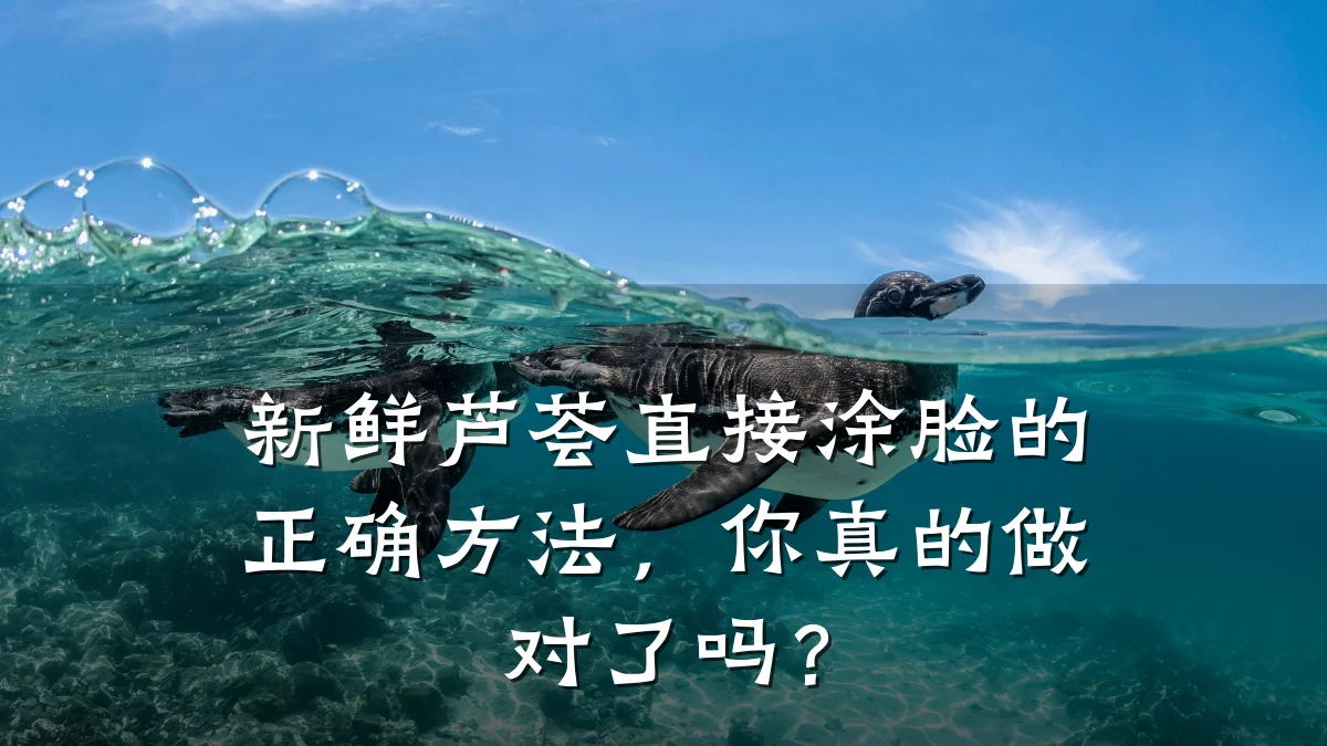 新鲜芦荟直接涂脸的正确方法，你真的做对了吗？