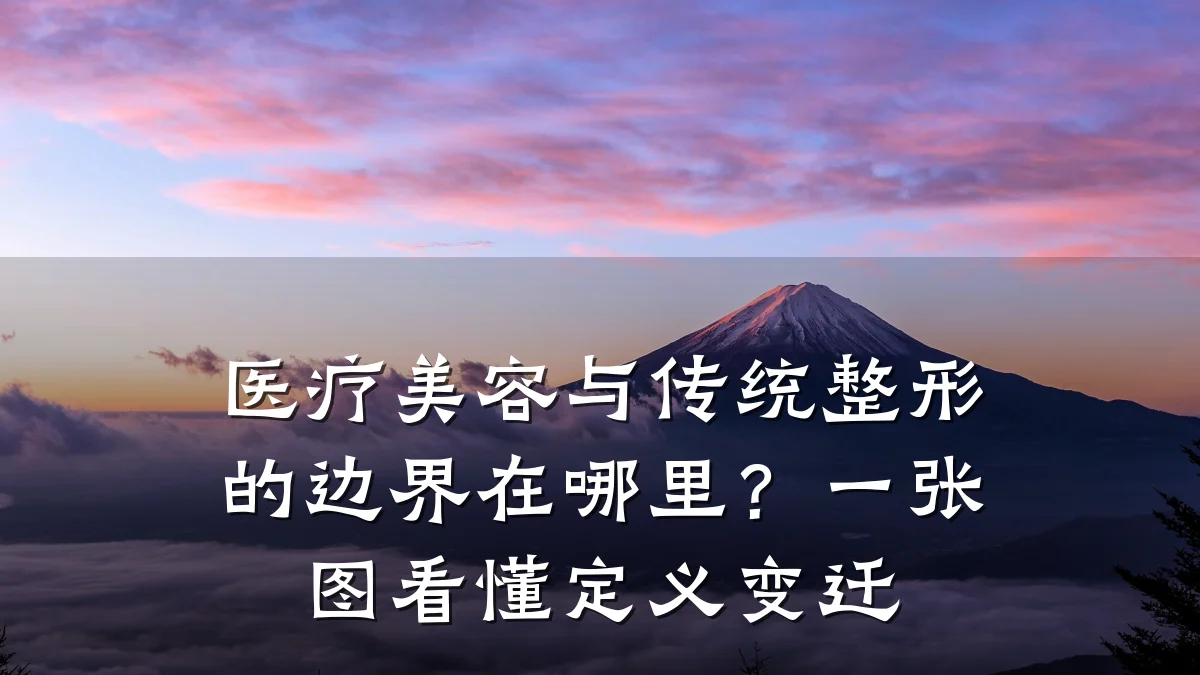 医疗美容与传统整形的边界在哪里？一张图看懂定义变迁