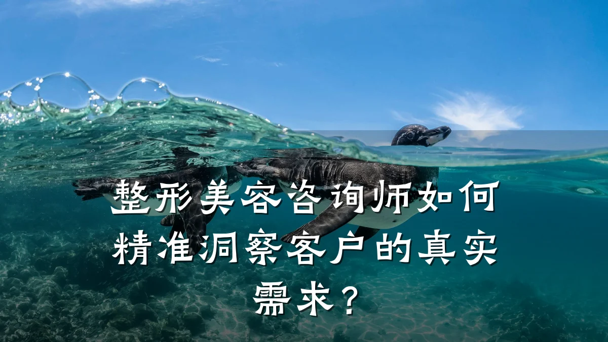整形美容咨询师如何精准洞察客户的真实需求？