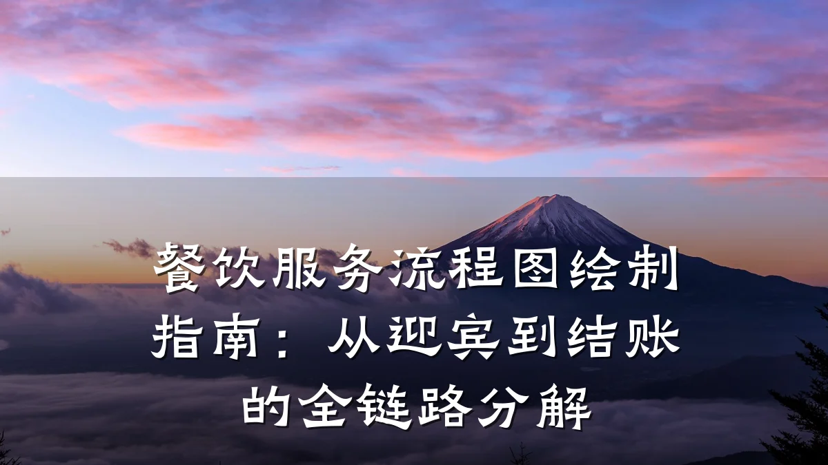 餐饮服务流程图绘制指南:从迎宾到结账的全链路分解