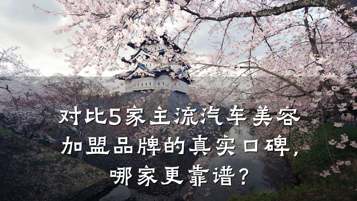 对比5家主流汽车美容加盟品牌的真实口碑，哪家更靠谱？