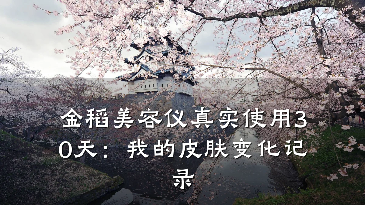 金稻美容仪真实使用30天：我的皮肤变化记录