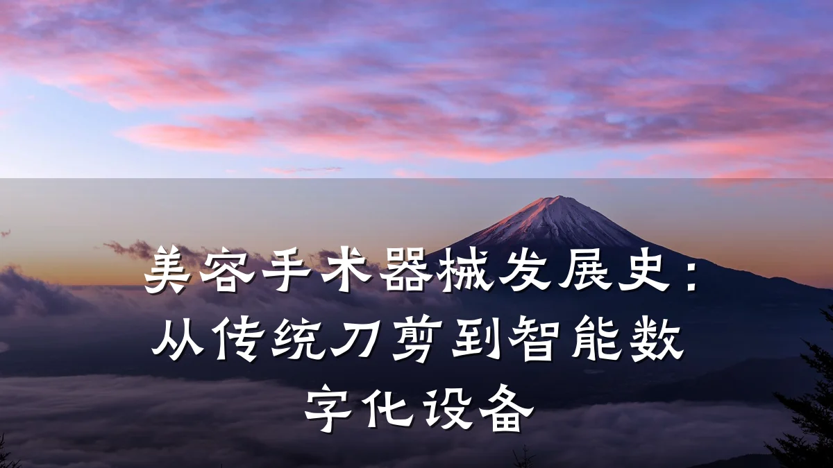 美容手术器械发展史：从传统刀剪到智能数字化设备