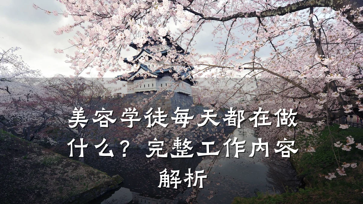 美容学徒每天都在做什么？完整工作内容解析