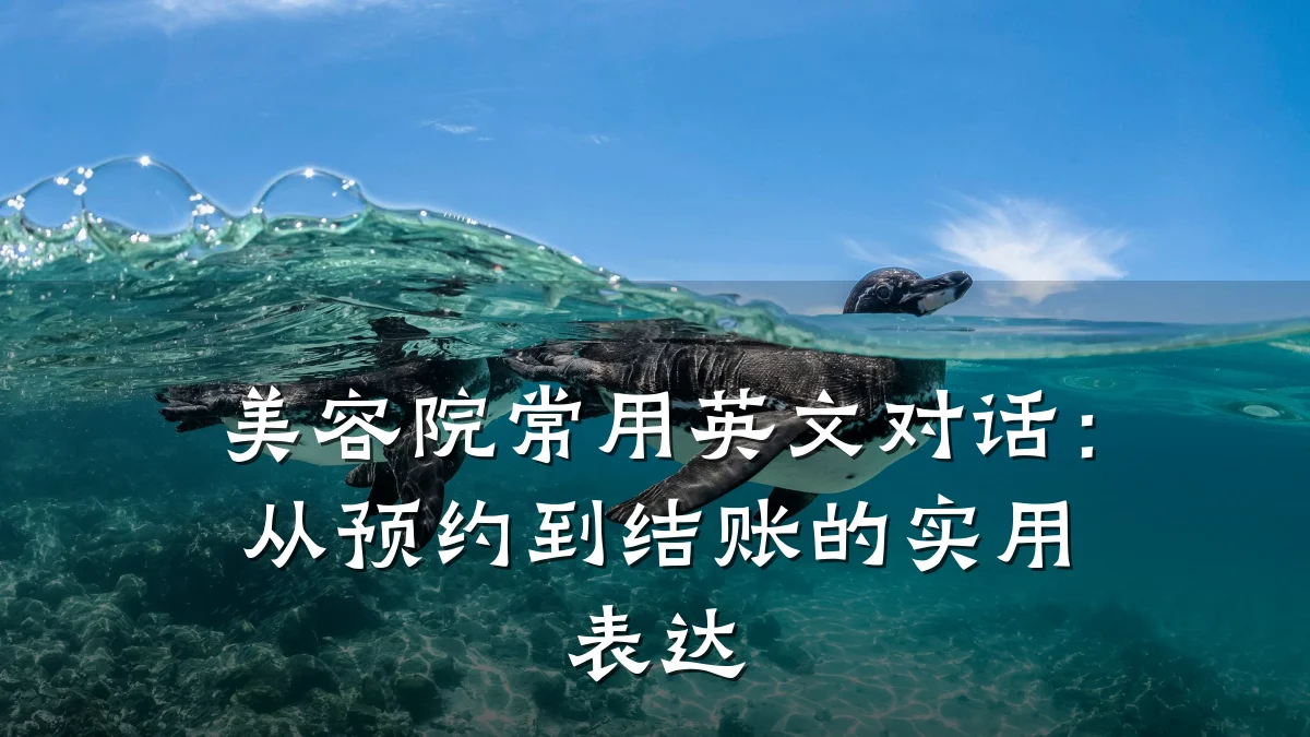 美容院常用英文对话：从预约到结账的实用表达