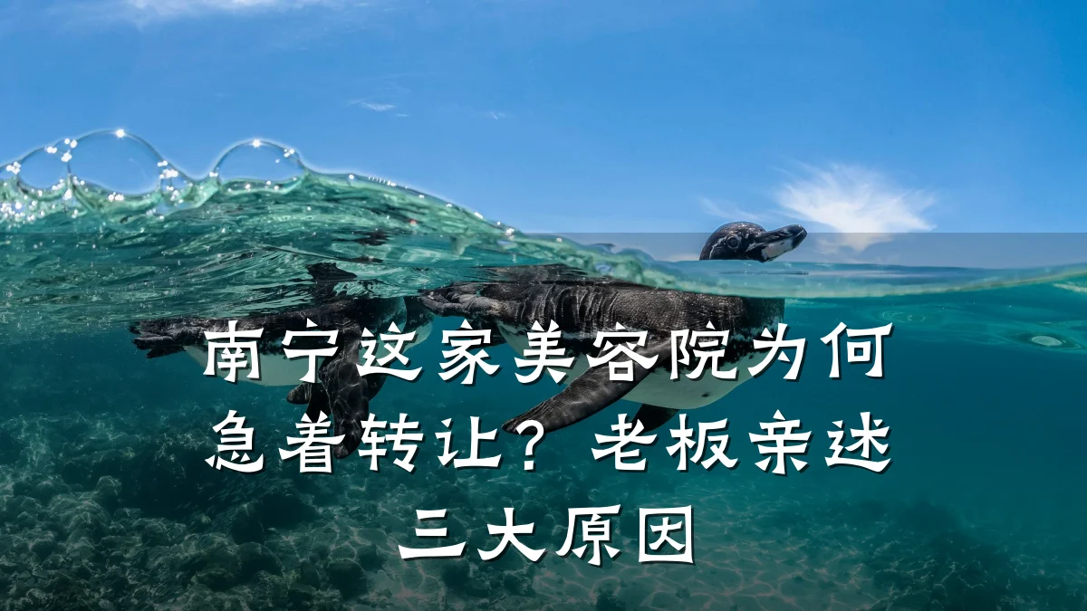 南宁这家美容院为何急着转让？老板亲述三大原因