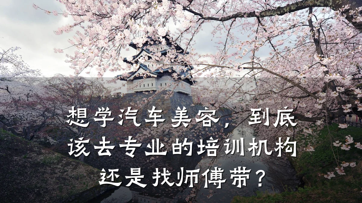 想学汽车美容，到底该去专业的培训机构还是找师傅带？