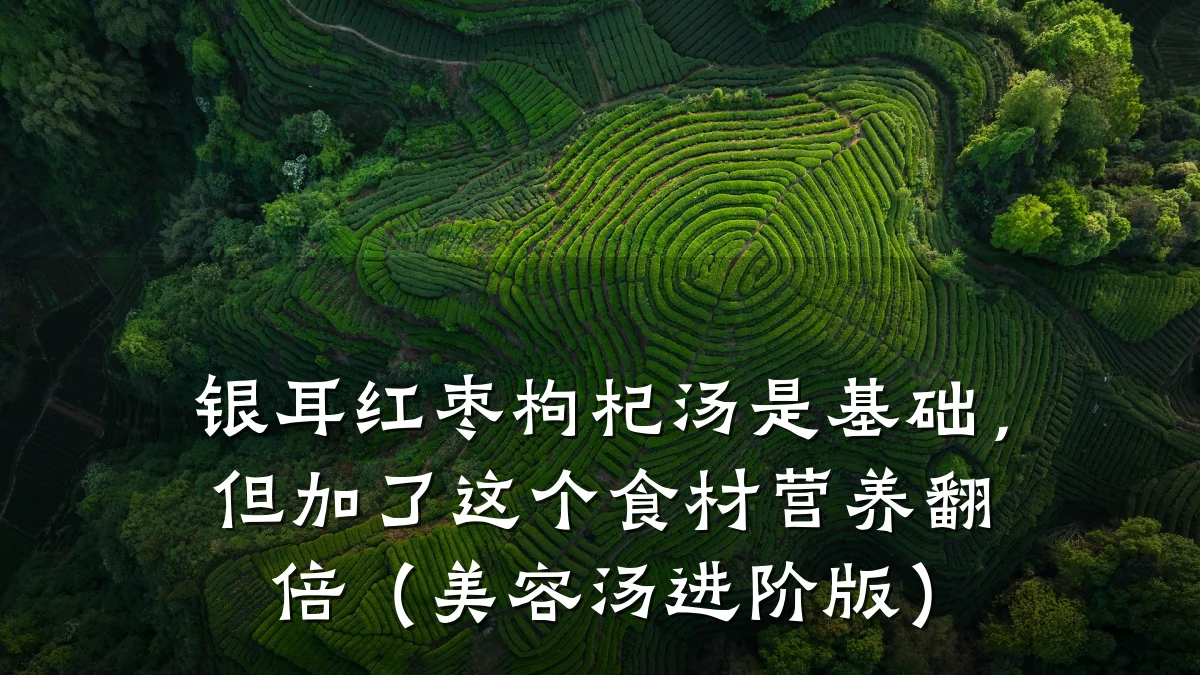 银耳红枣枸杞汤是基础，但加了这个食材营养翻倍（美容汤进阶版）