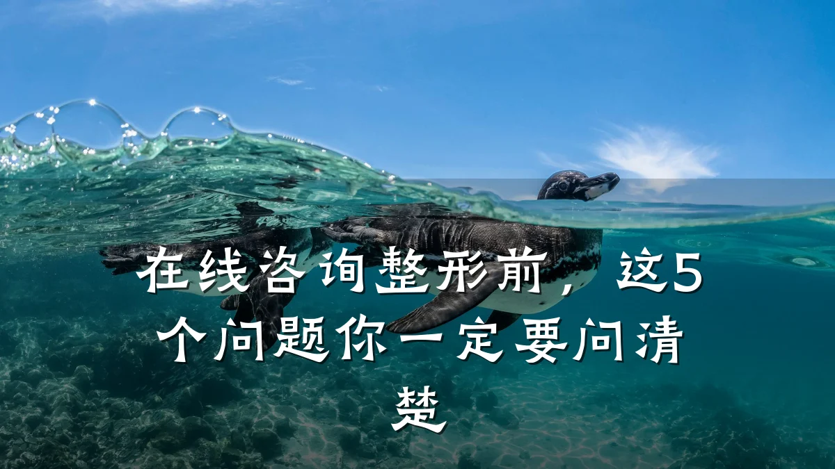 在线咨询整形前，这5个问题你一定要问清楚