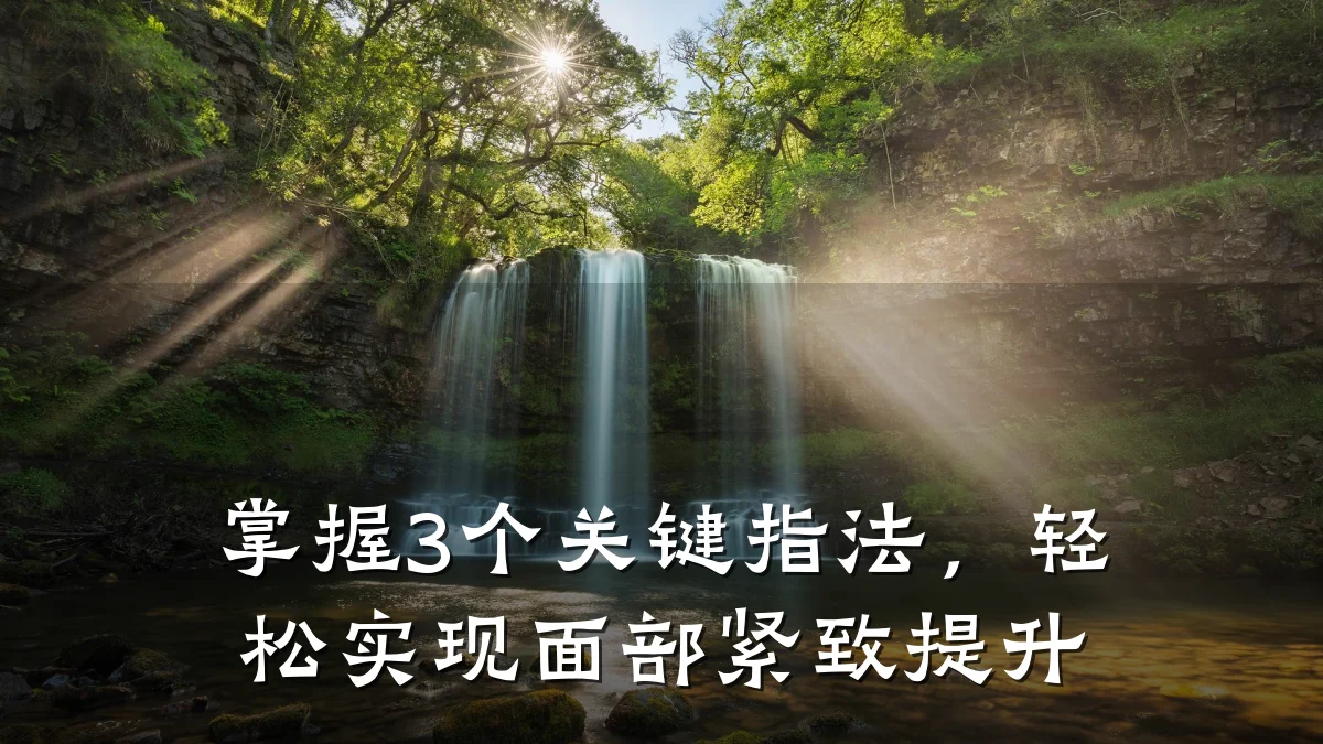 掌握3个关键指法，轻松实现面部紧致提升