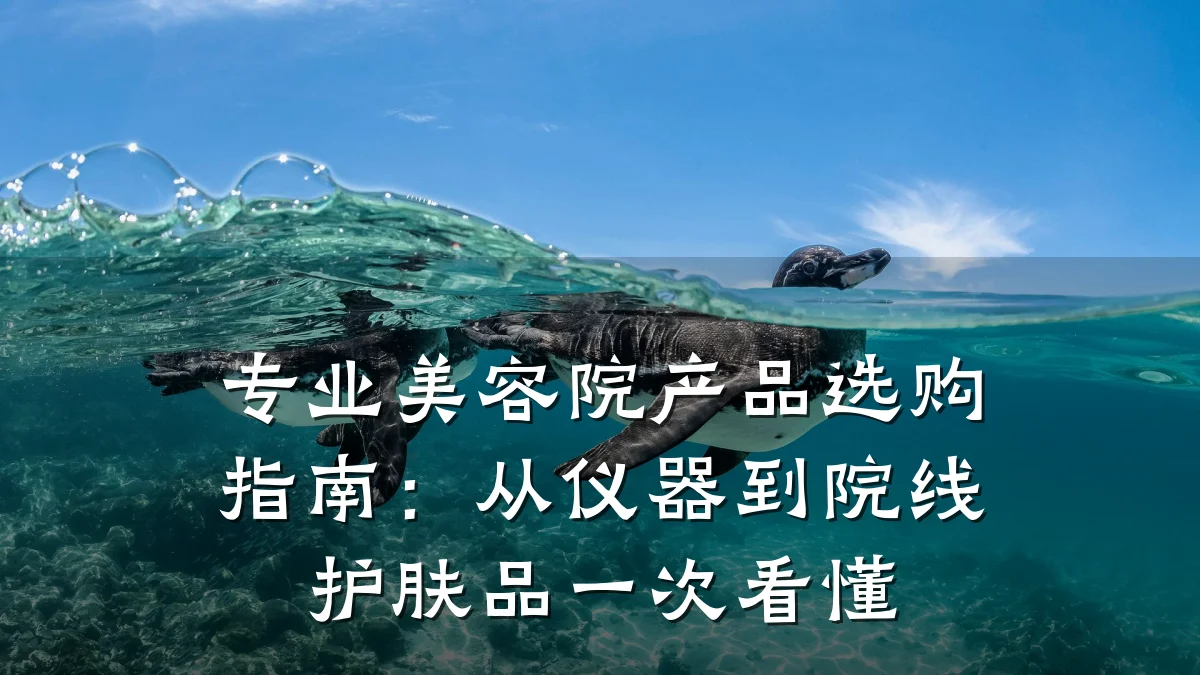 专业美容院产品选购指南：从仪器到院线护肤品一次看懂
