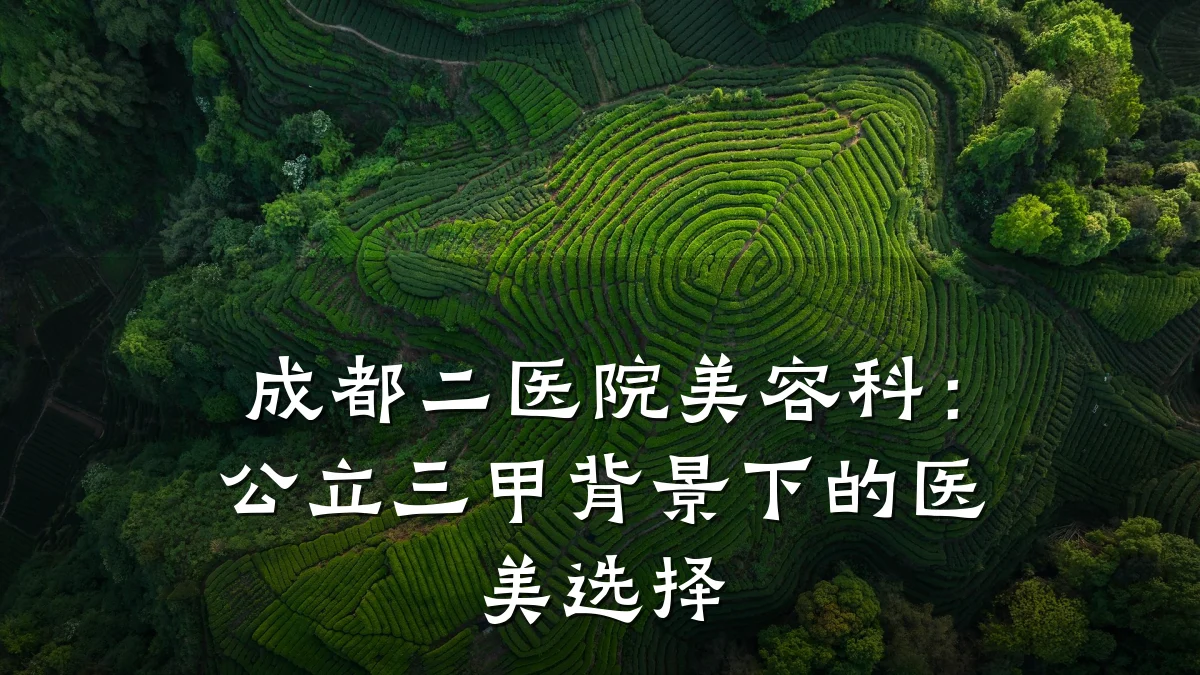成都二医院美容科：公立三甲背景下的医美选择