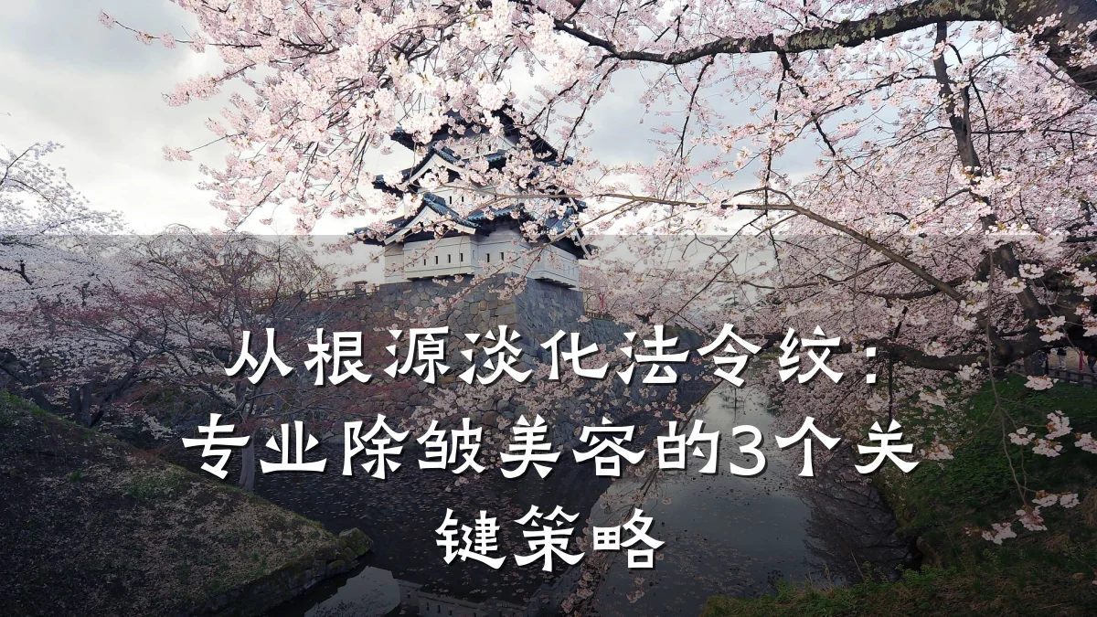从根源淡化法令纹：专业除皱美容的3个关键策略