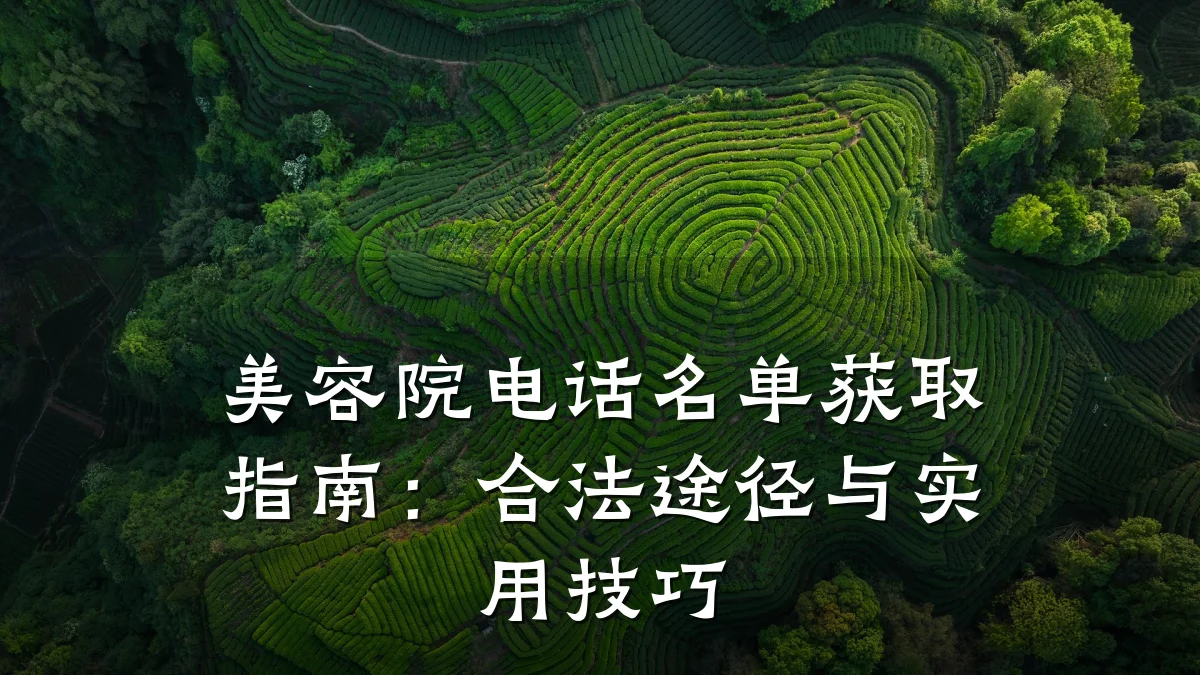 美容院电话名单获取指南：合法途径与实用技巧