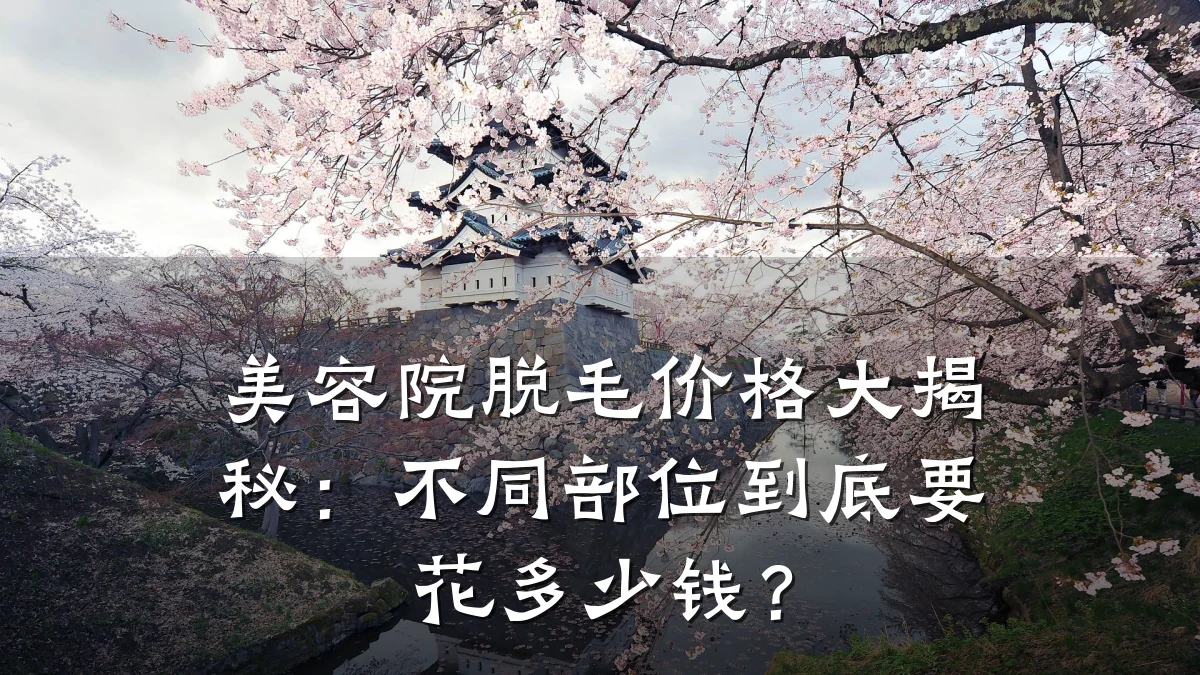 美容院脱毛价格大揭秘：不同部位到底要花多少钱？