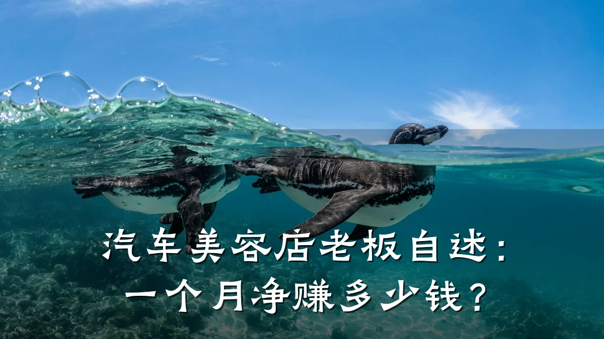 汽车美容店老板自述：一个月净赚多少钱？