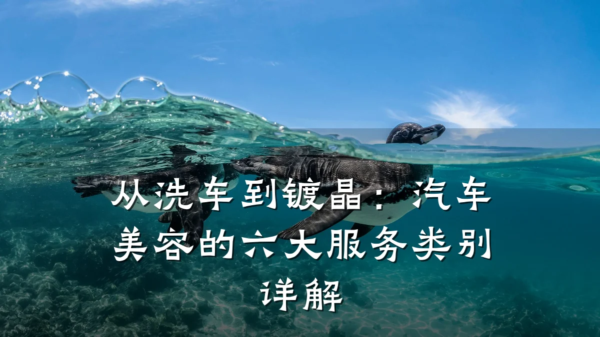 从洗车到镀晶:汽车美容的六大服务类别详解