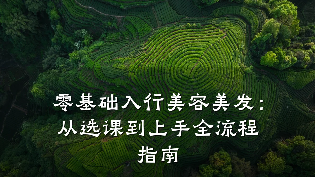 零基础入行美容美发:从选课到上手全流程指南