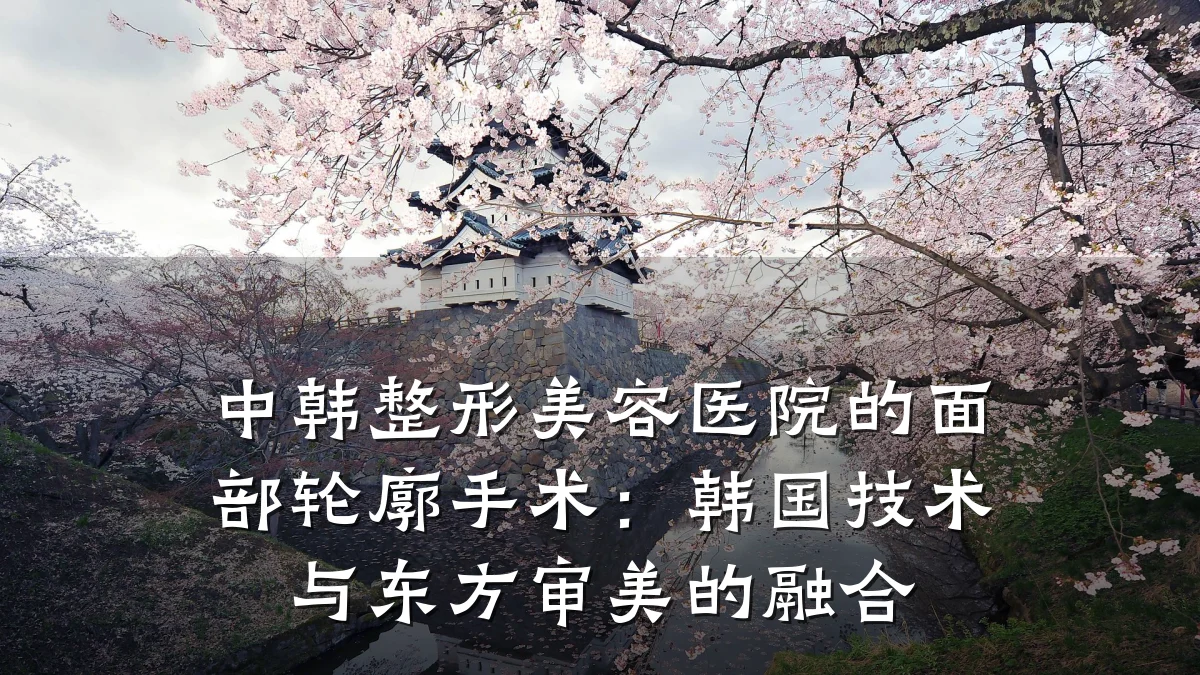 中韩整形美容医院的面部轮廓手术:韩国技术与东方审美的融合