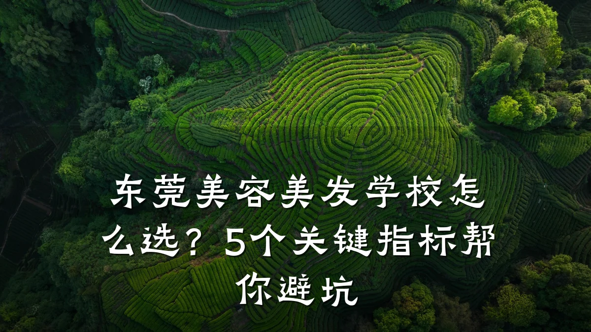 东莞美容美发学校怎么选?5个关键指标帮你避坑