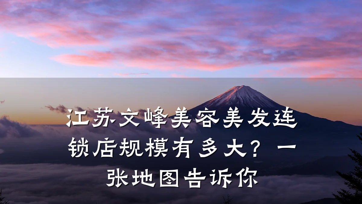 江苏文峰美容美发连锁店规模有多大?一张地图告诉你