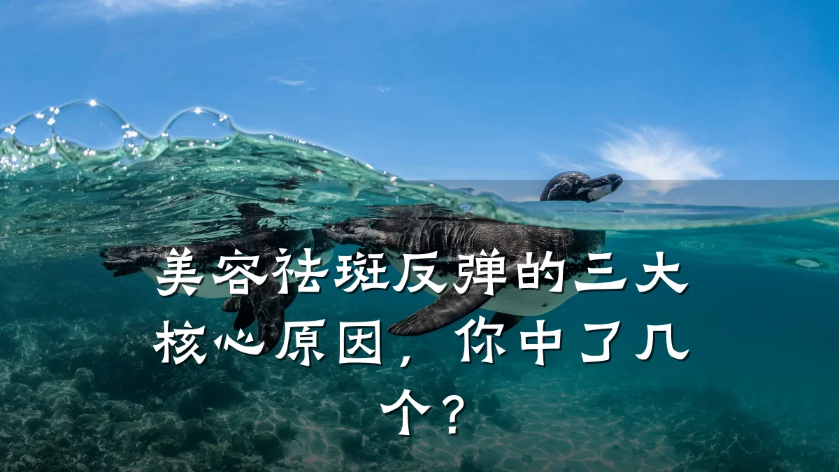 美容祛斑反弹的三大核心原因,你中了几个?