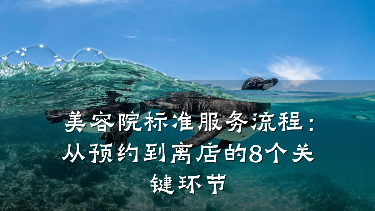 美容院标准服务流程:从预约到离店的8个关键环节