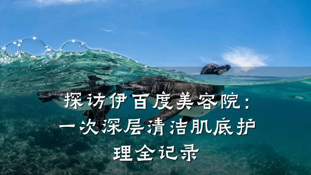 探访伊百度美容院:一次深层清洁肌底护理全记录