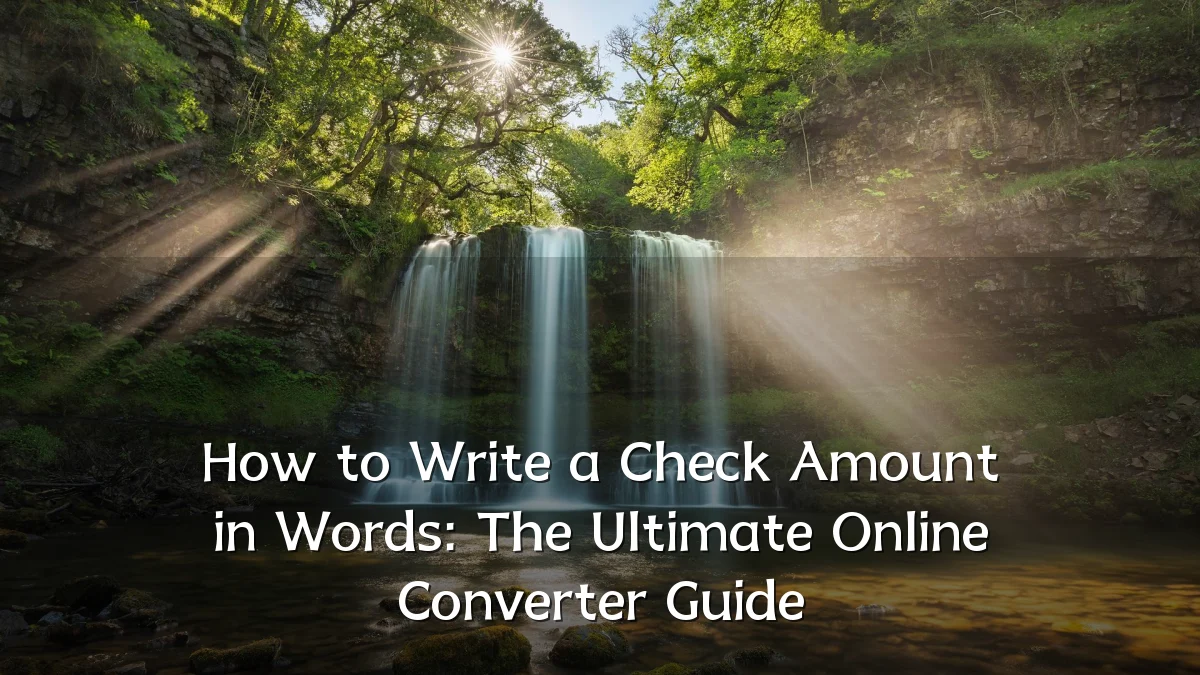 How to Write a Check Amount in Words: The Ultimate Online Converter Guide