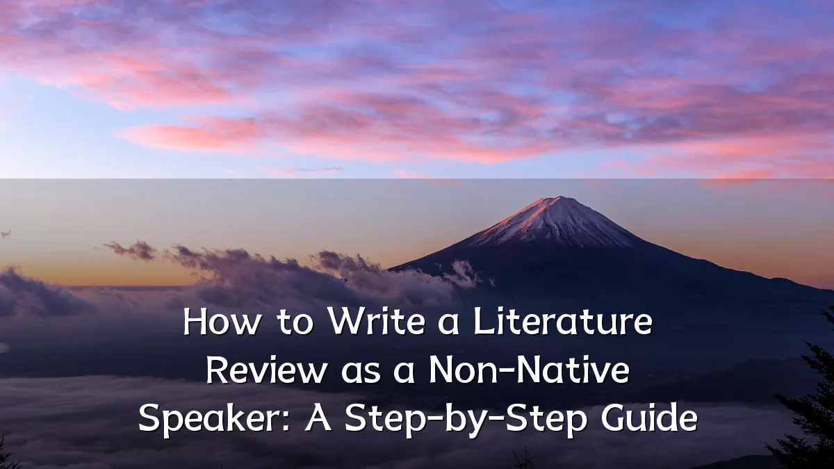 How to Write a Literature Review as a Non-Native Speaker: A Step-by-Step Guide